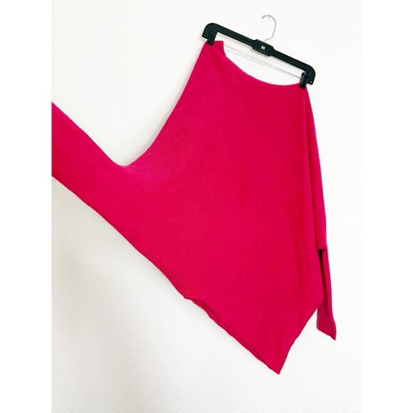 Milio- Milano The Giana Asymmetrical Sweater Size XS/S Hot Pink - Picture 9 of 11